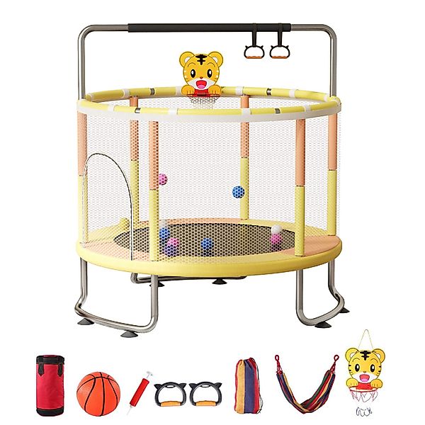 Rutaqian Kindertrampolin Kinder Trampolin mit Basketballkorb, günstig online kaufen