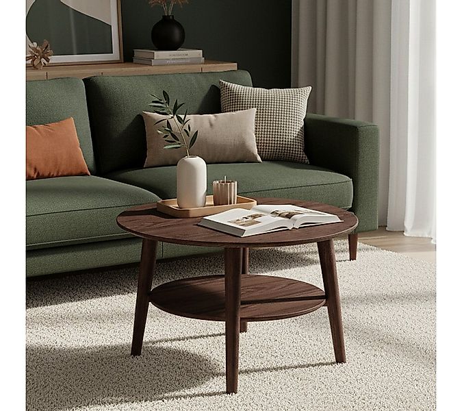 skølm Couchtisch Mjölnir aus Eiche Massivholz (Dunkel lackiert), Wohnzimmer günstig online kaufen