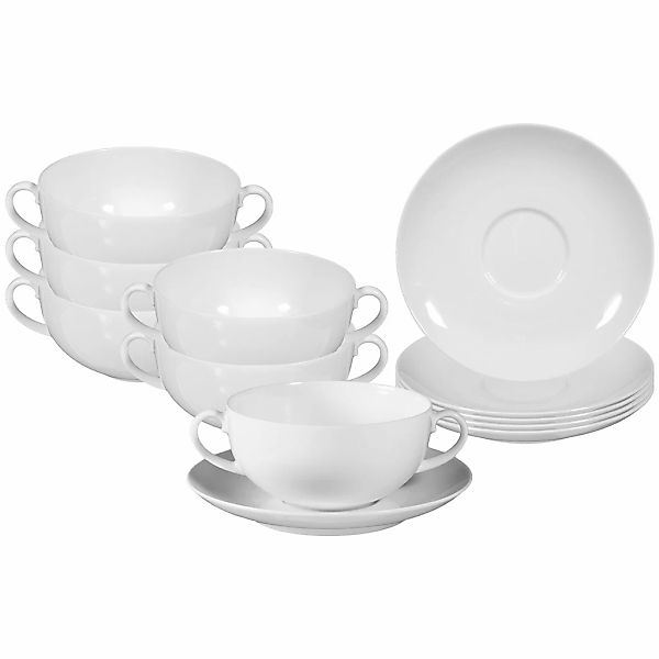 Seltmann Weiden Tasse "Suppentassen mit Untertassen Rondo/Liane 360 ml 6er günstig online kaufen