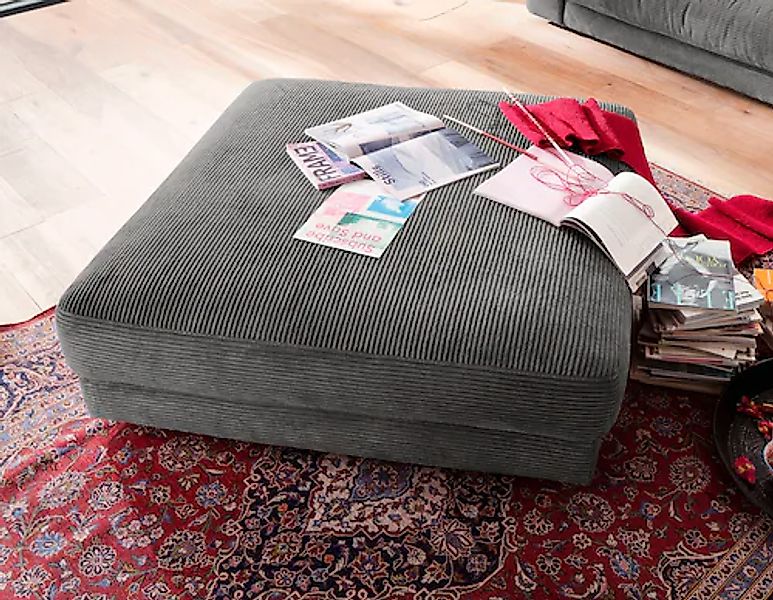 Places of Style Hocker »Enisa«, passend zum "Enisa"-Sofa, Bezug in Cord günstig online kaufen