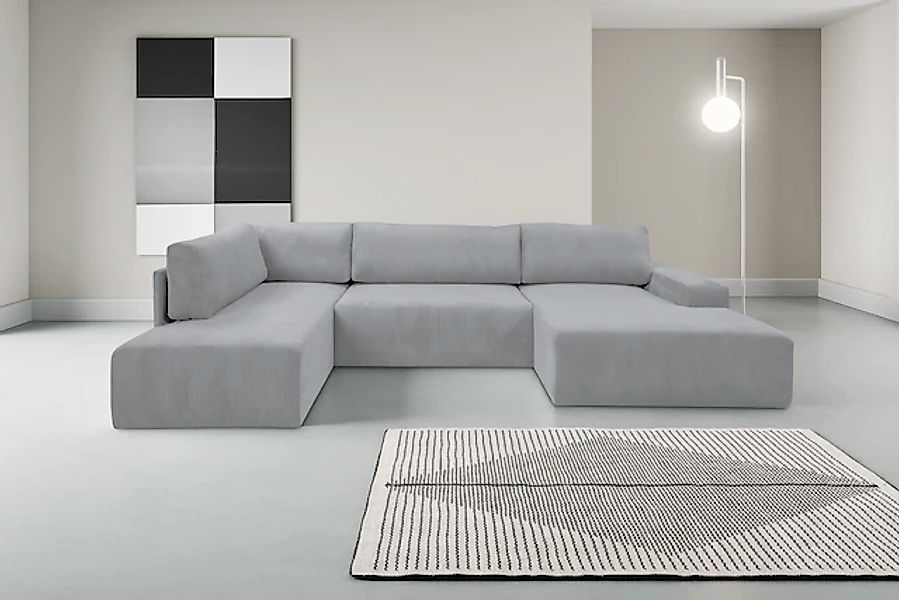 WERK2 Wohnlandschaft "Rotterdam, U-Form, in kuschelweichem Cord oder Breitc günstig online kaufen