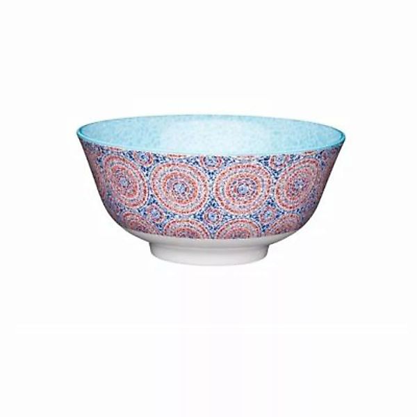 Neuetischkultur Müslischale bunt dekoriert 4er-Set Keramik blau/rot günstig online kaufen