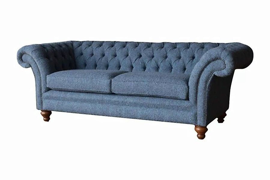 JVmoebel Sofa Englische Chesterfield Sofa Couch Büro Möbel Dreisitz Samt 23 günstig online kaufen