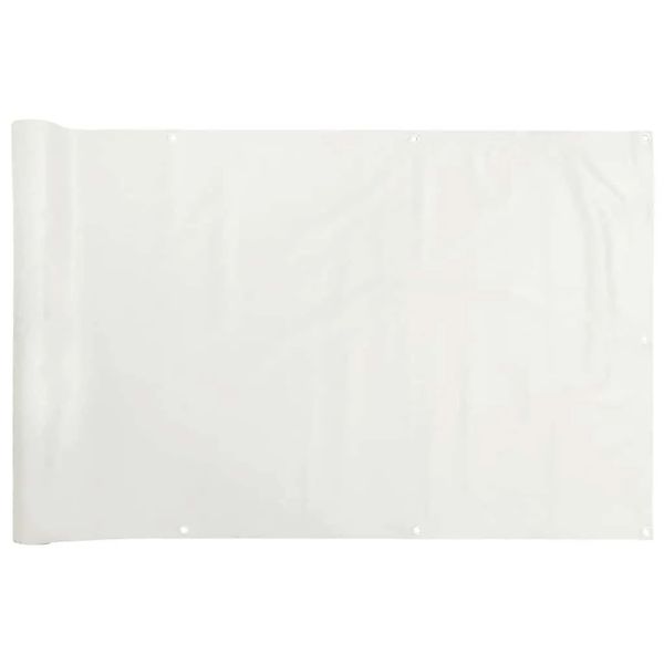 vidaXL Balkon-Sichtschutz Weiß 700x120 cm PVC 4005512 günstig online kaufen