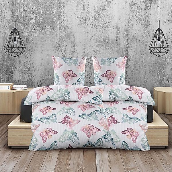 Casa Colori Bettwäsche Seersucker Bettwäsche mit günstig online kaufen