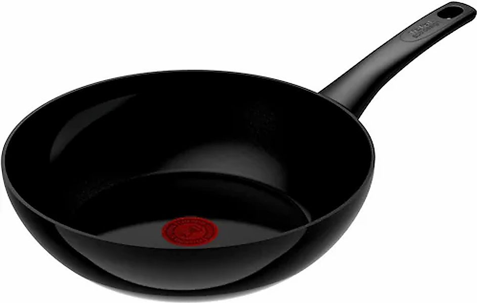 Tefal Wok »Renew On Black« Aluminium 1 Stk. tlg. recycelt, Thermo-Signal, Ø günstig online kaufen