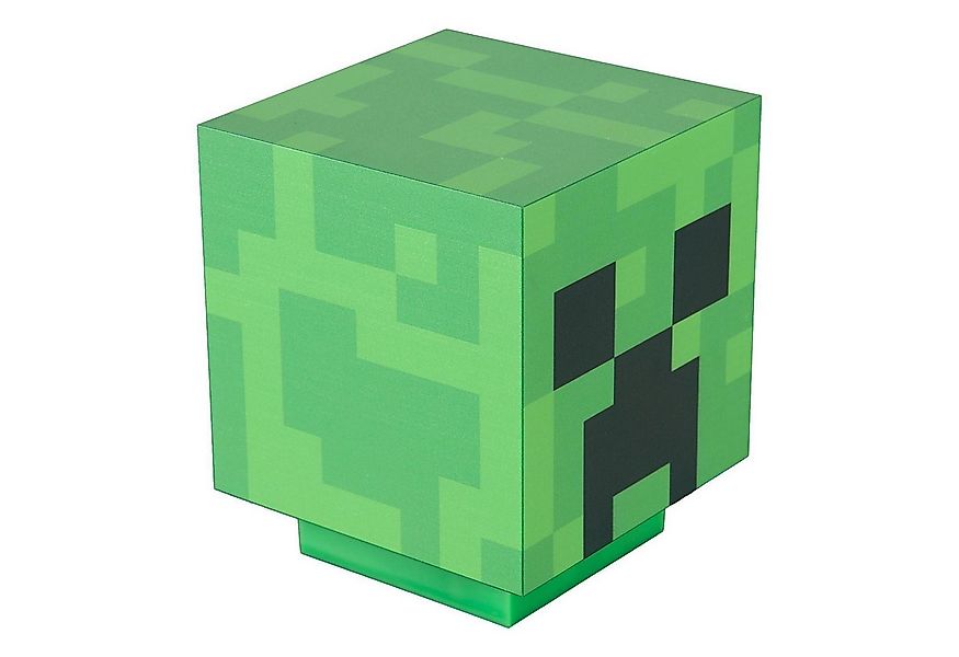 LED Tischleuchte MINECRAFT, H 11 cm, Grün, Schwarz, Kunststoff, Ein-/Aussch günstig online kaufen