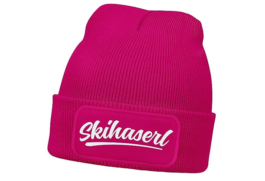 MoonWorks Strickmütze Damen Beanie mit Patch Skifahren Strickmütze mit Spru günstig online kaufen