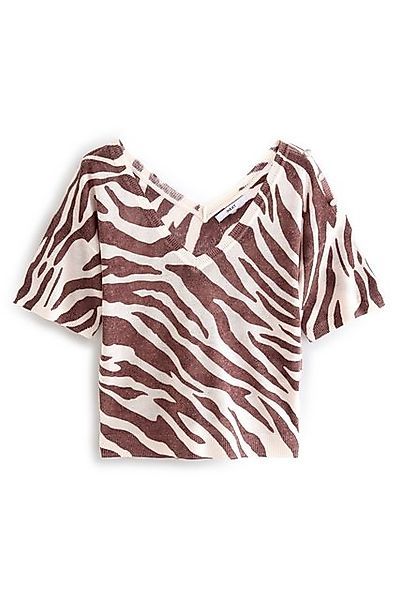 Next V-Shirt T-Shirt aus Leinen mit günstig online kaufen