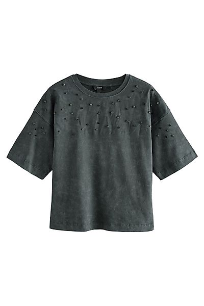 Next T-Shirt Gewaschenes T-Shirt mit Glitzer günstig online kaufen