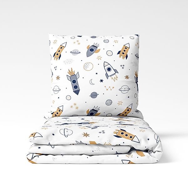 MTOnlinehandel Kinderbettwäsche Space Weltall-Abenteuer 135x200 + günstig online kaufen