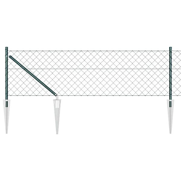 vidaXL Zaunpfosten Grün 10 x 0,6 m 60 x 60 mm Maschen Stahl und PVC 3351155 günstig online kaufen