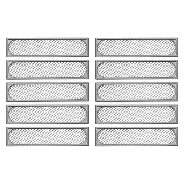 SOTECH 10 Stück Lüftungsgitter 172 x 41mm aus Kunststoff Zum Einlassen Silb günstig online kaufen