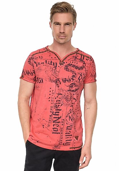 Rusty Neal T-Shirt mit Allover-Druck günstig online kaufen