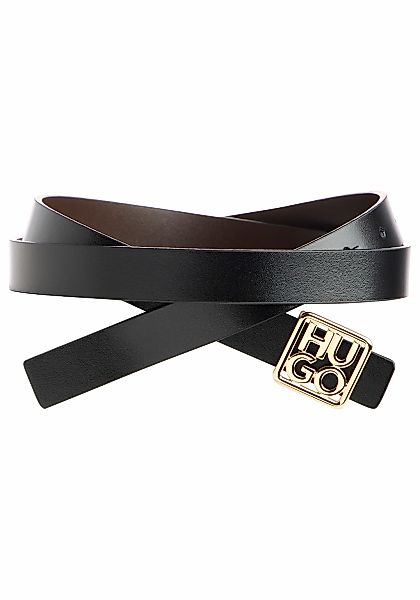 HUGO Ledergürtel "Petrissa-G Sr20" mit zweireihiger Logo-Schließe günstig online kaufen