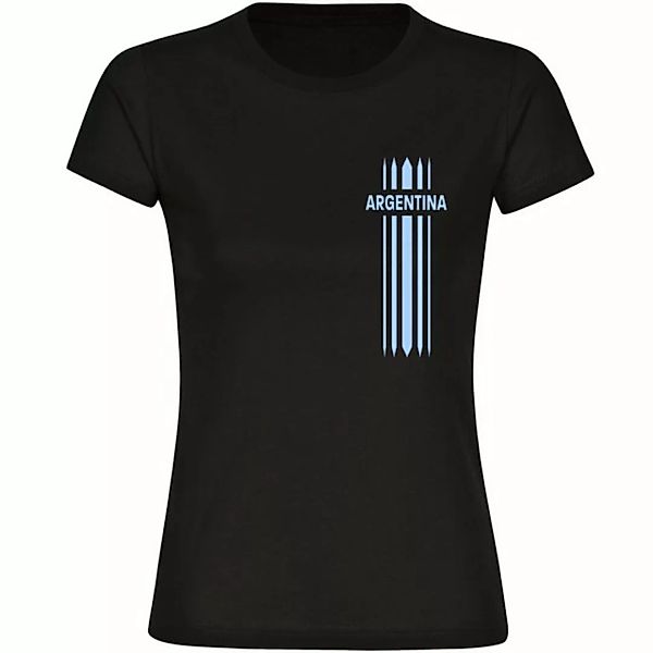 multifanshop T-Shirt Damen Argentina - Streifen - Frauen günstig online kaufen