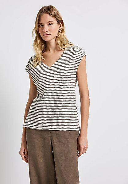 STREET ONE T-Shirt, aus softem Materialmix günstig online kaufen