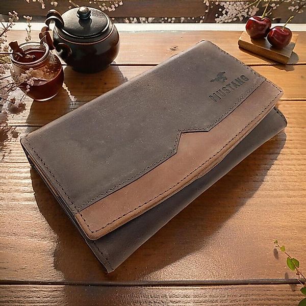 MUSTANG Geldbörse echt Leder Damen Portemonnaie günstig online kaufen