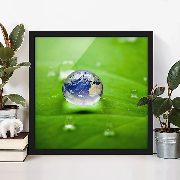 Bild mit Rahmen - Quadrat Save the Planet günstig online kaufen