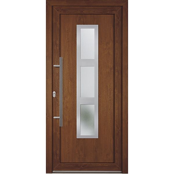 Haustür G7430S2 Schwenkhakenschloss Weiß-Oak DIN L 183 - 220 cm auf Maß günstig online kaufen