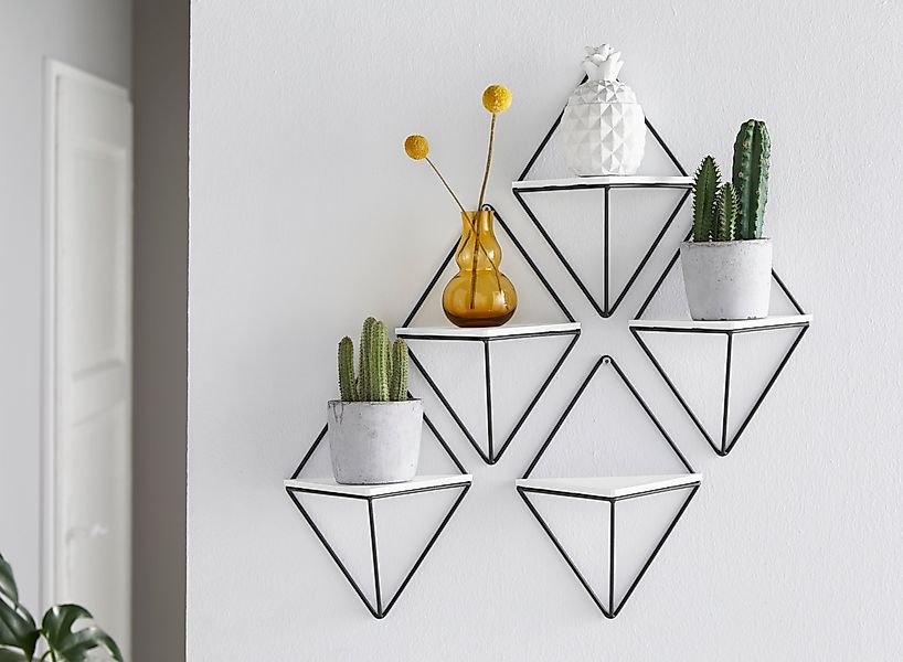 andas Deko-Wandregal Rauten Rudel, Set 5-tlg., günstig online kaufen