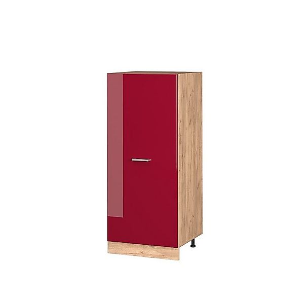 Vicco Hochschrank R-Line Küchenkommode Bordeaux Hochglanz/Goldkraft Eiche 6 günstig online kaufen