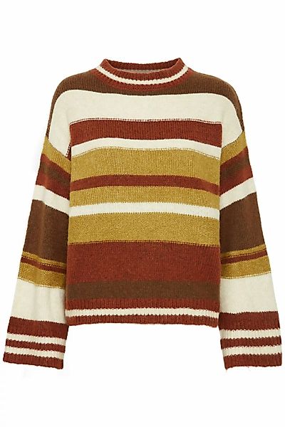 b.young Strickpullover BYOKSANA STRIPED JUMPER - bequemer Rundhalspullover günstig online kaufen