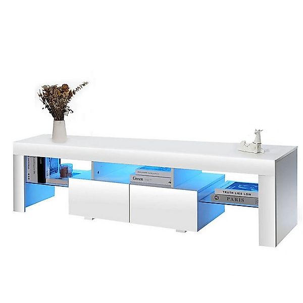 oyajia TV-Schrank 160cm TV-Schrank mit LED-Beleuchtung, Lowboard TV-Schrank günstig online kaufen