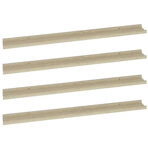 vidaXL Wandregale 4 Stk Sonoma-Eiche 100x9x3 cm 326687 günstig online kaufen