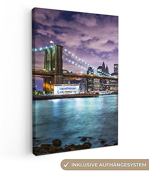 OneMillionCanvasses® Leinwandbild New York - Skyline - Stadt - Farben, Foto günstig online kaufen