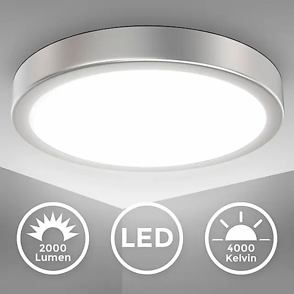 B.K.Licht LED Deckenleuchte, inkl. fest integrierter LED-Platine 18 Watt, 4 günstig online kaufen