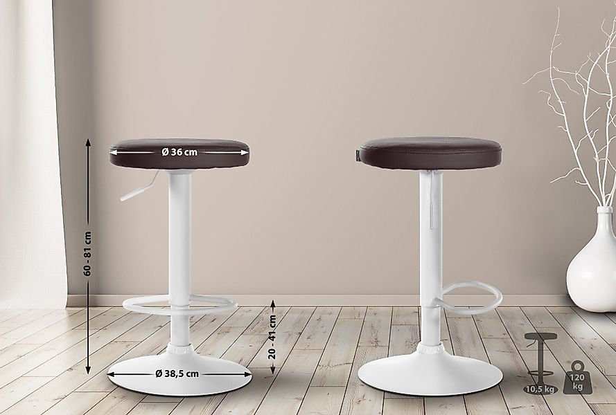 CLP Barhocker Ponte Kunstleder (2er Set, günstig online kaufen