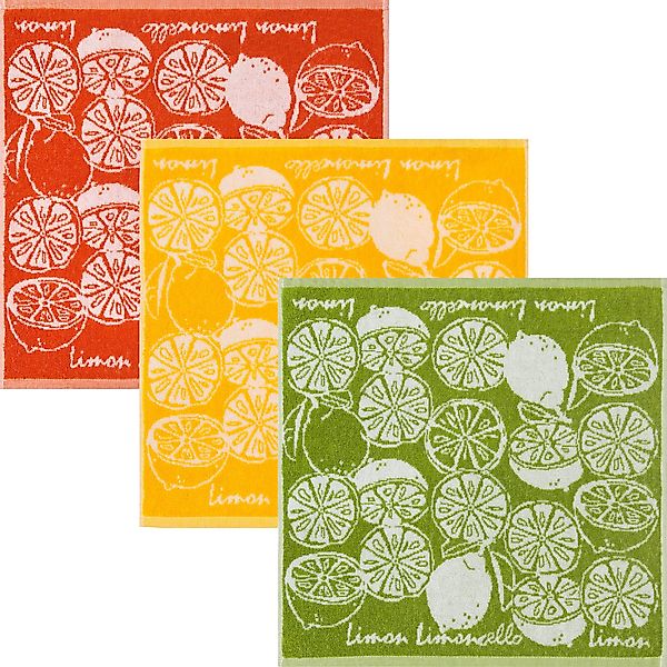 Kracht Geschirrtuch Frottier-Geschirrtuch "Limoncello" 3er-Pack, (3-tlg), günstig online kaufen