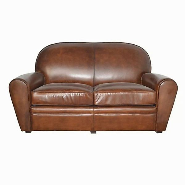 Casa Padrino Sofa Casa Padrino Luxus Leder Sofa Braun 150 cm - Echtleder Wo günstig online kaufen