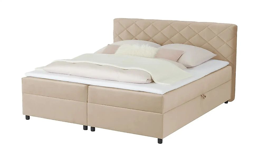 Boxbett mit Bettkasten Vegas II ¦ beige ¦ Maße (cm): B: 148 H: 104 Betten > günstig online kaufen