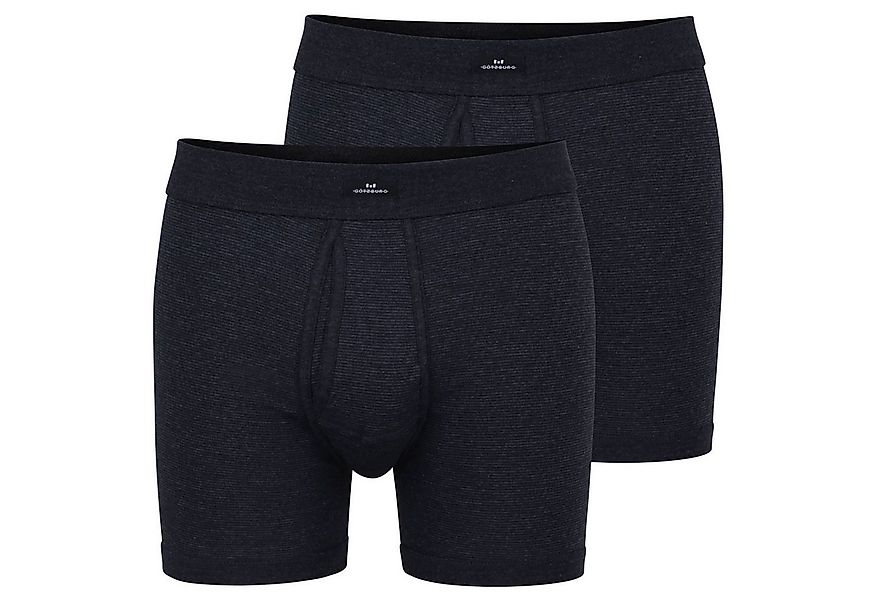 GÖTZBURG Boxershorts Feinripp (2-St) mit Eingriff, Doppelsitz, Komfortbund, günstig online kaufen