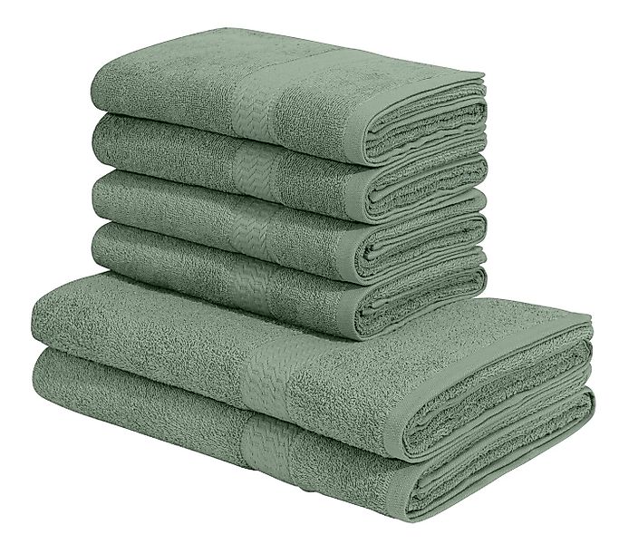OTTO home Handtuch Set Juna, 6-tlg., 2 Duschtücher (70x140) 4 Handtücher (5 günstig online kaufen