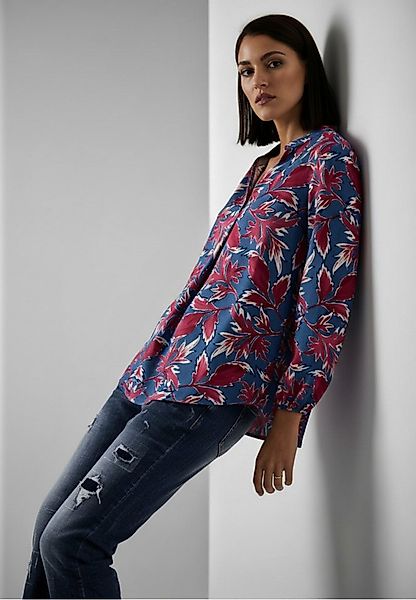 Andijamo-Fashion Schlupfbluse SHADOW BLOOM Ausdrucksstarker Print mit Blatt günstig online kaufen