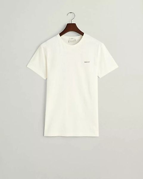 Gant T-Shirt CONTRAST LOGO SS T-SHIRT, EGGSHELL günstig online kaufen