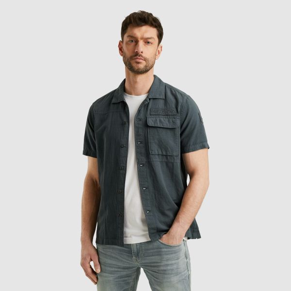 PME LEGEND Kurzarmhemd "Short Sleeve Shirt Ctn linen" mit Leinenstruktur günstig online kaufen