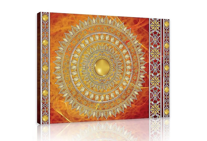 Wallarena Leinwandbild Abstrakt Mandala Orientalisch Rot Wandbild Modern Gr günstig online kaufen