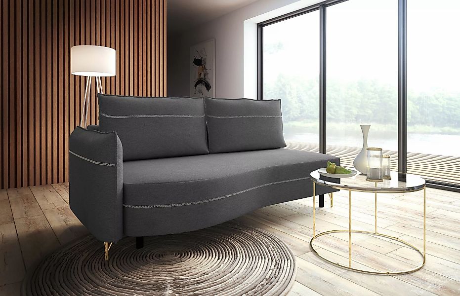 exxpo - sofa fashion Loungesofa "Ortis mit toller Kontrastnaht, Solitärmöbe günstig online kaufen