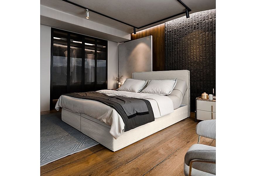 Masseno Boxbett ASTOR 180x200 cm mit Bonell Matratze und Topper günstig online kaufen