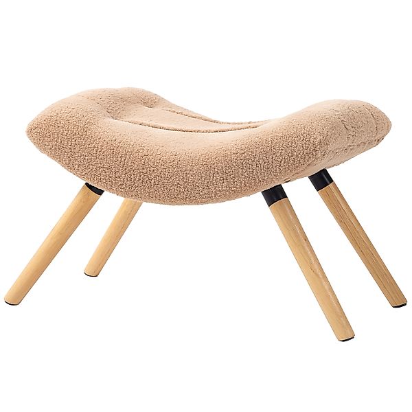 HOMCOM Sitzhocker, Fußhocker mit Berberfleece-Stoff, Polsterhocker bis 120 günstig online kaufen