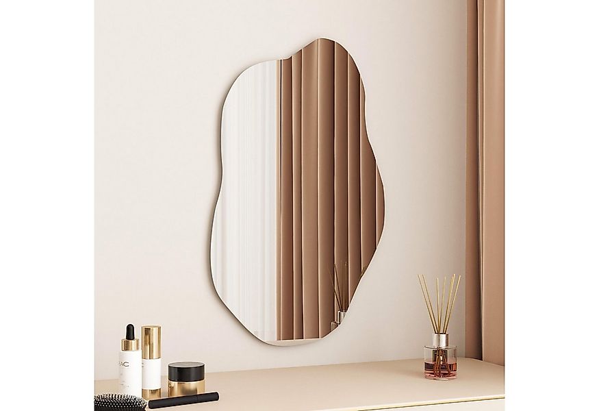 WDWRITTI Schminkspiegel Wand Kosmetikspiegel Wandspiegel Asymmetrisch Rahme günstig online kaufen