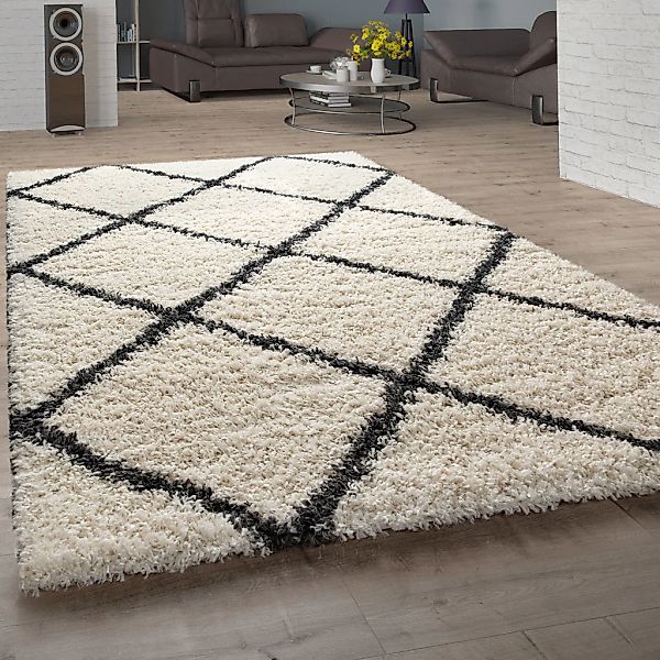 Paco Home Hochflor-Teppich "Kalmar 441" rechteckig 40 mm Höhe Scandi Design günstig online kaufen
