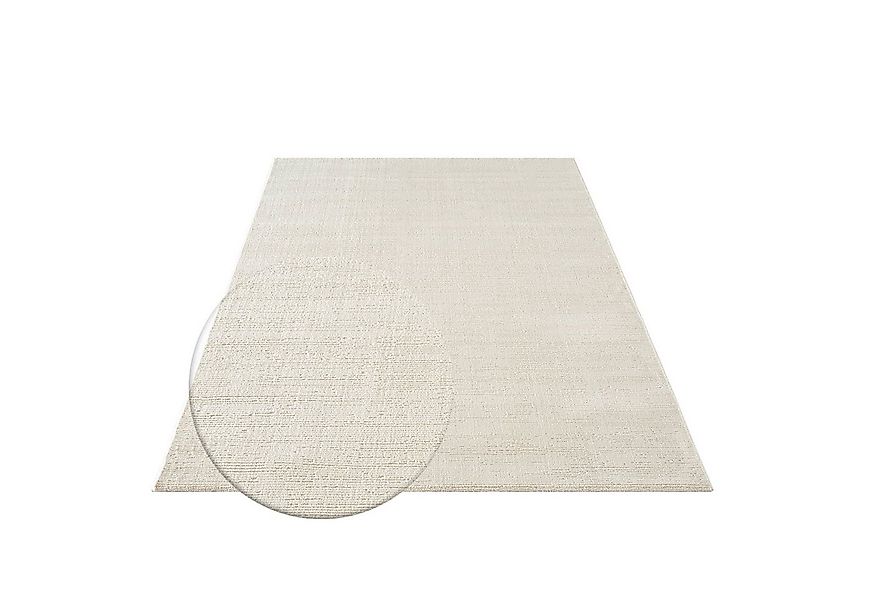 Carpetilla Teppich Teppich Kurzflor Robust Modern Creme, Teppich Wohnzimmer günstig online kaufen