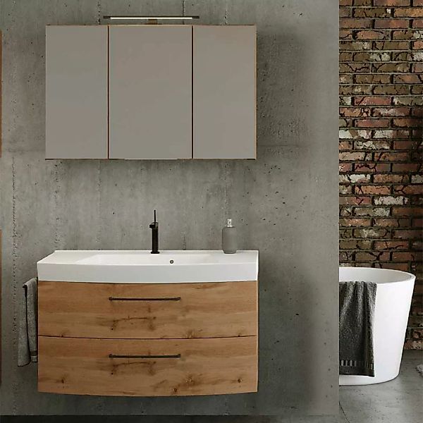 Hochwertiges Waschplatz Set im Landhausstil Waschbecken inklusive (zweiteil günstig online kaufen