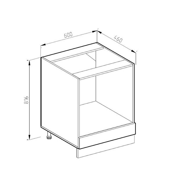 Vicco Herdumbauschrank R-Line, Weiß/Anthrazit, 60 cm günstig online kaufen
