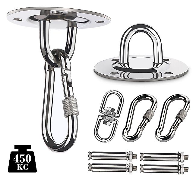 ElitVita Deckenhalter Deckenhaken Edelstahl Halterung, 450kg Tragekraft, fü günstig online kaufen